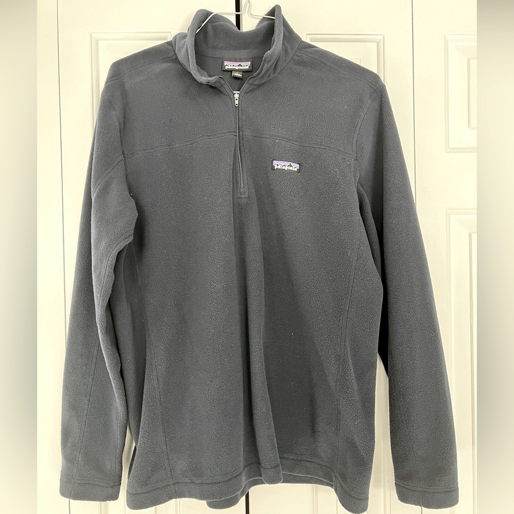 Men’s Navy Fleece Patagonia Quarter Zip Size L